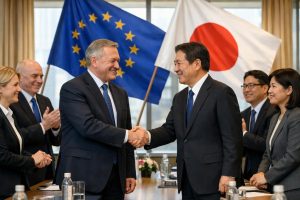 uni eropa dan jepang memperkuat kerja sama perdagangan bilateral untuk meningkatkan pertumbuhan ekonomi dan memperluas peluang bisnis antara kedua kawasan.