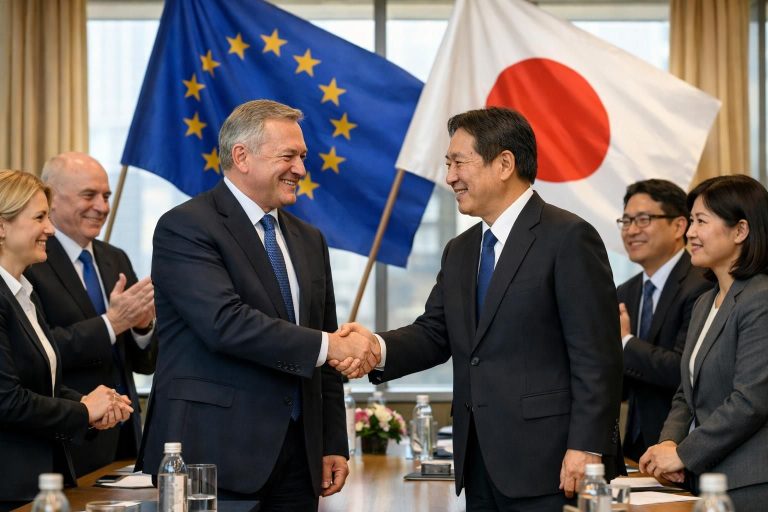 uni eropa dan jepang memperkuat kerja sama perdagangan bilateral untuk meningkatkan pertumbuhan ekonomi dan memperluas peluang bisnis antara kedua kawasan.