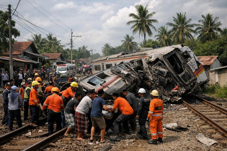 korban tewas kecelakaan kereta di dekat jakarta meningkat menjadi 14 orang, menyisakan duka dan upaya penyelamatan yang terus berlangsung.